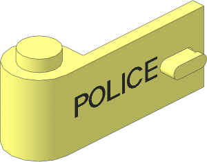 Door  1 x  3 x  1 Left with Thin "POLICE" Pattern