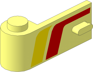 Door  1 x  3 x  1 Left with Yellow/Red Stripe Pattern