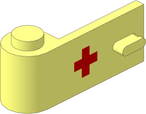 Door  1 x  3 x  1 Left with Red Cross Pattern