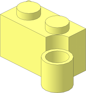 Hinge Brick  1 x  4 Base