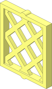 Window  1 x  2 x  2 Pane Lattice Diamond