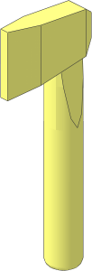 Minifig Tool Handaxe