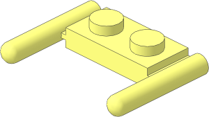 Plate  1 x  2 with Handles Type 1