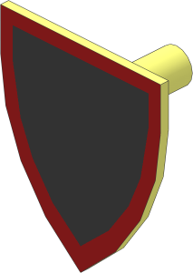 Minifig Shield Triangular with Wolfpack Pattern
