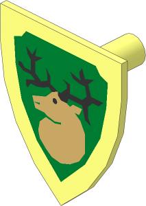 Minifig Shield Triangular with Forestman Pattern