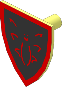 Minifig Shield Triangular with Bat Pattern