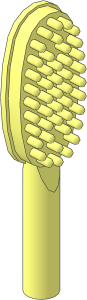 Minifig Hairbrush with Long Handle