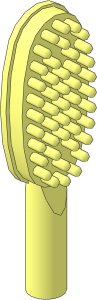 Minifig Hairbrush with Short Handle