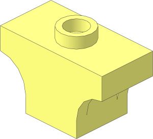 Brick  1 x  1 with Half Arch on Opposite Sides