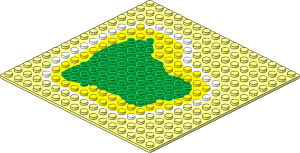 Baseplate 16 x 16 with Island Pattern