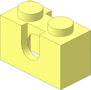 Technic Brick  1 x  2 with Hole and Thin Top