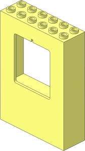 Panel  2 x  6 x  7 with Window Hole
