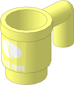 Minifig Cup with White Octan Logo Pattern