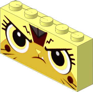 Brick  1 x  5 x  2 with Angry Ultrakatty Pattern