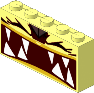 Brick  1 x  5 x  2 with Extremely Furious Ultrakatty Pattern