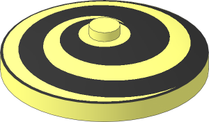 Dish  4 x  4 Inverted with Black Spiral Pattern