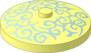 Dish  4 x  4 Inverted with Sand Blue Swirls Pattern