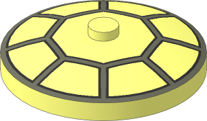 Dish  4 x  4 Inverted with Dark Bluish Grey Octagonal Cockpit Pattern