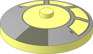 Dish  4 x  4 Inverted with SW Millennium Falcon Cockpit Pattern