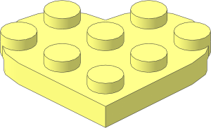 Plate  3 x  3 Heart Shape
