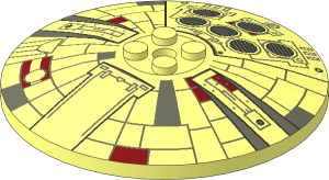 Dish  8 x  8 Inverted with Mini Millennium Falcon Pattern