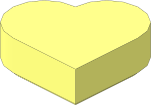 Tile  1 x  1 Heart Shape