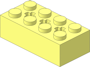 Brick  2 x  4 with  3 Axleholes Vertical