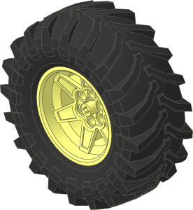 Wheel Rim 34 x 56 with 6 Spokes and 6 Pegholes with Tyre 44/ 58 x 56 R Tractor