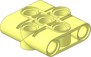 Technic Connector Block  3 x  3 with  9 Perpendicular Holes