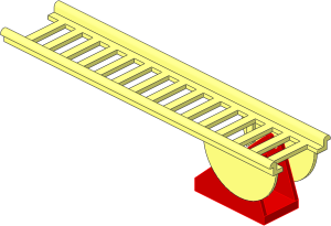 Ladder Support  2 x  4 x  2.5 Red with Ladder  4 x 15.6 Lowered