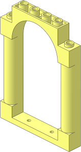 Door  1 x  6 x  7 with Arch and Rounded Pillars