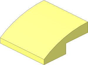 Slope Brick Curved  2 x  2 x  0.667