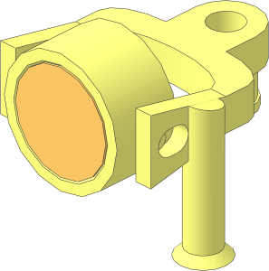 Train Coupling Type 1 with Magnet in Coupled Position