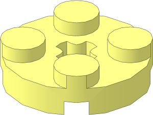 Plate  2 x  2 Round with Axlehole