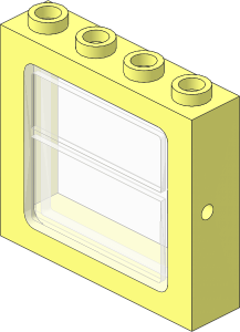 Train Window  1 x  4 x  3 with Trans-Clear Glass