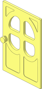 Door  2 x  6 x  7 with Four Panes