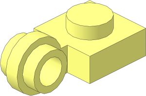Plate  1 x  1 with Clip Light Type 1