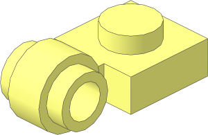 Plate  1 x  1 with Clip Light Type 2
