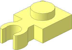 Plate  1 x  1 with Clip Vertical (Thin C-Clip)
