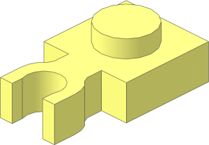 Plate  1 x  1 with Clip Vertical (Thin U-Clip)