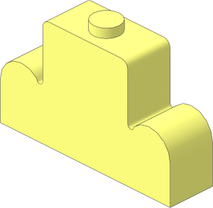 Brick  1 x  4 x  2 with Centre Stud Top with Underside Reinforcement