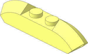 Brick  1 x  4 with Sloped Ends and Two Top Studs