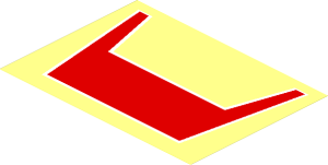 Sticker  5.4 x  7.5 Red/White "V" for Air Spoiler
