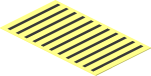 Sticker  1.1 x  1.9 with 11 Black Stripes