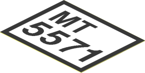 Sticker  1.5 x  1.9 with "MT 5571"