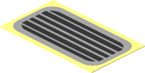 Sticker  1.1 x  1.9 with Horizontal Grille