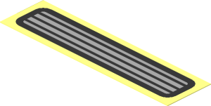 Sticker  0.8 x  3.1 with Horizontal Grille