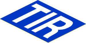Sticker  1.5 x  1.9 with "TIR"