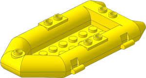 ~_Boat Inflatable 12 x  6 x  1.333 (Complete) Yellow (Obsolete)