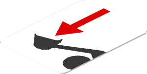 Sticker  1 x  0.8 Shovel Arm Down